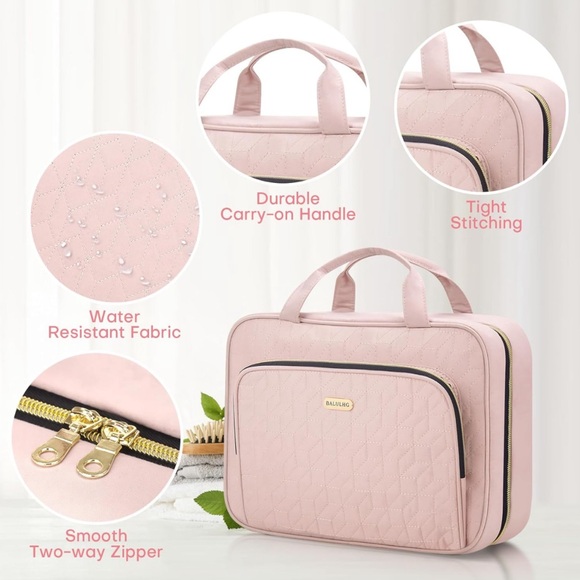 Toiletry Bag with Hanging Hook, Portable Makeup Cosmetic Bags, Space-efficient. - Picture 3 of 5